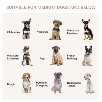 PawHut Dog Crate Indoor Dog Kennel for Small Medium Dogs with Double Doors, 31.5" x 21.75" x 27.5", Grey(m-4)