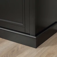 HOMCOM Sideboard Buffet Cabinet, Coffee Bar Cabinet with 2 Drawers and Double Door Cupboard for Kitchen, Living Room, Entryway, Black(m-9)