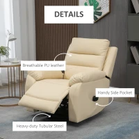 HOMCOM Electric Power Lift Chair for Elderly with Massage, Oversized Living Room Recliner with Remote Control, and Side Pockets, Beige(m-8)