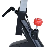 Soozier Stationary Exercise Bike Indoor Cardio Workout Cycling Bicycle w/ Heart Pulse Sensor & LCD Monitor 28.6lb Flywheel Adjustable Resistance(m-7)