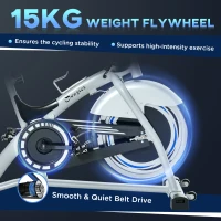 Soozier Indoor Cycling Bike Quiet Belt Drive Exercise Stationary, Flywheel Cardio Workout Bicycle(m-5)