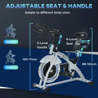 Soozier Indoor Cycling Bike Quiet Belt Drive Exercise Stationary, Flywheel Cardio Workout Bicycle(m-7)