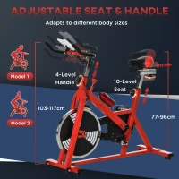 Soozier Pro Indoor Upright Exercise Cycling Bike Cardio Workout Aerobic Bicycle with Adjustable Resistance Water Bottle for Home Gym Office(m-7)