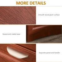 HOMCOM 4 Drawer Vertical File Cabinets Freestanding Enclosed Storage Cabinet with File Hanging, Dark Coffee(m-7)