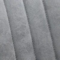 HOMCOM Mid-Century Dining Chairs Set of 2, Upholstered Accent Chairs, Armless Kitchen Chairs with Steel Legs for Living Room, Grey(m-7)