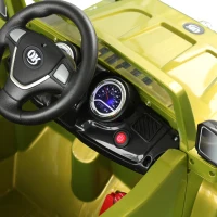 Aosom 12V Kids Electric Ride On Car Toy Truck with Remote Control 2 Speeds Lights MP3 LCD Power Indicator, Green(m-10)