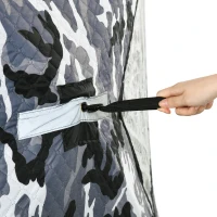 Outsunny 2 Person Insulated Ice Fishing Shelter Pop-Up Portable Ice Fishing Tent with Carry Bag and Anchors for Lowest Temps -22℉, Camouflage(m-8)