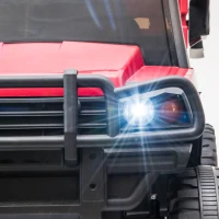 Aosom 12V Kids Ride-on Car Electric Truck Pickup Toy with Parent Remote Control and Trailer, MP3/USB Input for Music, Red(m-9)