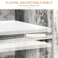 HOMCOM Sideboard Buffet Kitchen Sideboard Cabinet with Five Drawers Two Door Cabinets Adjustable Shelf for Living Room White(m-5)