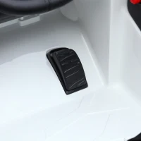 Aosom Ride On Car for Kids  6V Electric Ride-On Car with Parental Remote Control, 2 Speeds, LCD power indicator, Seat Belt (White)(m-8)