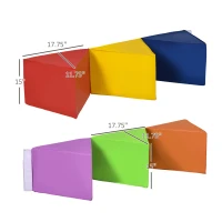 Qaba Foam Play Set, 2-Piece Kids Crawl and Climb Activity Soft Play Set, Freely-assembled Indoor Active Play for Babies(m-3)