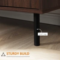 HOMCOM Retro Sideboard with 2 Cabinets 3 Drawers, Buffet Table, Brown(m-6)