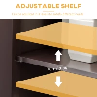 kleankin Modern Bathroom Floor Cabinet, Free Standing Storage Cabinet, Linen Cabinet with Drawer and Adjustable Shelf, Brown(m-5)