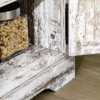 HOMCOM Sideboard Buffet Kitchen Sideboard Cabinet with Five Drawers Two Door Cabinets Adjustable Shelf for Living Room White(m-9)