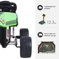 Aosom Kids Go Kart Pedal Powered Racing Style Durable Children Toddlers Ride on Car Outdoor Racer Perfect Toys Gift for 3 years, for Boys and Girls, Green(m-4)
