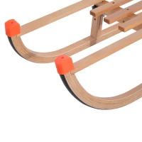 HOMCOM Baby Sleigh Wooden Snow Sled Folding Ski Sliding Outdoor Sport(m-7)