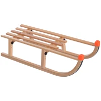 HOMCOM Baby Sleigh Wooden Snow Sled Folding Ski Sliding Outdoor Sport(m-2)