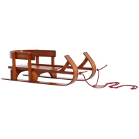 Qaba Baby Sleigh Snow Sled Children Wooden Sledge Ski Sliding(m-4)