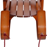 Qaba Baby Sleigh Snow Sled Children Wooden Sledge Ski Sliding(m-7)