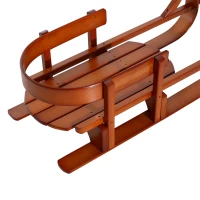 Qaba Baby Sleigh Snow Sled Children Wooden Sledge Ski Sliding(m-9)