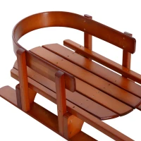 Qaba Baby Sleigh Snow Sled Children Wooden Sledge Ski Sliding(m-5)
