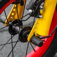 Aosom Kids Kick Scooter Adjustable Height, Front Rear Dual Brakes, 12-Inch Inflatable Rubber Wheels, for 5+ Years, Yellow(m-8)