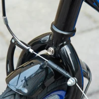 Aosom Kids Kick Scooter Adjustable Height, Front Rear Dual Brakes, 12-Inch Inflatable Rubber Wheels, for 5+ Years, Blue(m-10)