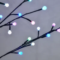 HOMCOM 6 ft. Artificial Tree Light with 180 Color Changing LED Lights for Home Parties, Indoor and Covered Outdoor Use(m-9)