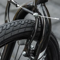 Aosom Youth Scooter Adjustable Height, Front Rear Dual Brakes, Inflatable Wheels 20-Inch 16-Inch, for 10+ Years, Black(m-9)