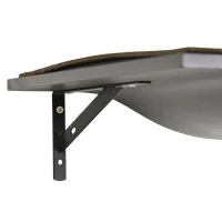 PawHut 2 pcs. Cat Wall Shelves, Pet Wall-mounted Climbing Shelf Set, Kitten Activity Center with Cushion, Jumping Platform, Ladder, Coffee Brown(m-8)