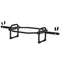 Soozier 61'' Olympic Hex Bar, Trap Bar, Solid Hexagon Weight Bar for Powerlifting, Squats, Deadlifts, Shrugs, Power Pulls, 220 Lbs Capacity(m-2)