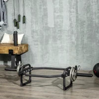 Soozier 61'' Olympic Hex Bar, Trap Bar, Solid Hexagon Weight Bar for Powerlifting, Squats, Deadlifts, Shrugs, Power Pulls, 220 Lbs Capacity(m-1)