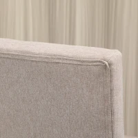 HOMCOM Counter Height Bar Stools, Swivel Bar Chairs, 25.5" High Fabric Tufted Breakfast Barstools for Kitchen, Set of 2, Beige(m-11)