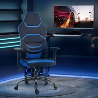 Vinsetto High Back Racing Style Gaming Office Chair Home Computer Task Chair with Armrest, Seat on Wheels, Tilt,  Blue(m-2)