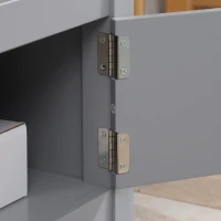 HOMCOM TV Stand, Entertainment Center with Storage, 46" TV Space, Gray(m-9)