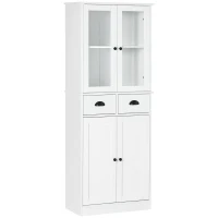 HOMCOM 61" Kitchen Pantry Cabinet with Storage, White(m-1)