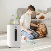 HOMCOM 3500 Sq. Ft Portable Electric Dehumidifier For Home, Bedroom or Basements with 15 Pint Tank, 2 Speeds and 5 Modes, White(m-4)