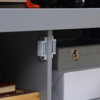 HOMCOM TV Stand, Entertainment Center with Storage, 46" TV Space, Gray(m-8)