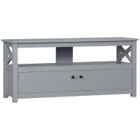 HOMCOM TV Stand, Entertainment Center with Storage, 46" TV Space, Gray(m-1)