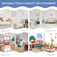 Qaba 3 Pcs Kids Table and Chair Set with Storage Under Tabletop, Activity Table and 2 Chairs, Kids Drawing Table for Playroom Furniture, Grey(m-6)