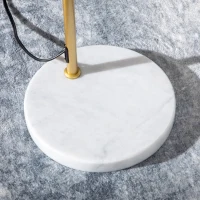 HOMCOM Floor Lamps for Living Room Bedroom Lighting, Modern Adjustable Standing Lamp, 13.75"x10.25"x60.25", Gold(m-9)