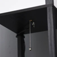 HOMCOM Modern Shelf Floor Lamp with Dual Ambient Light, Standing Lamp Living Room, Bedroom, 10.25"x10.25"x61.5", Black(m-9)