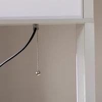 HOMCOM Modern Shelf Floor Lamp with Dual Ambient Light, Standing Lamp Living Room, Bedroom, 10.25"x10.25"x61.5", White(m-8)