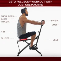 Soozier Squat Machine, Foldable Db Method Machine, Glutes Workout Equipment with Adjust Fitness Levels and LCD Monitor(m-8)