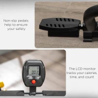 Soozier Squat Machine, Foldable Db Method Machine, Glutes Workout Equipment with Adjust Fitness Levels and LCD Monitor(m-7)