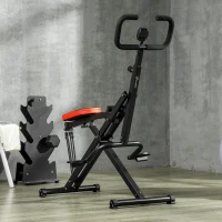 Soozier Squat Machine, Foldable Db Method Machine, Glutes Workout Equipment with Adjust Fitness Levels and LCD Monitor(m-1)