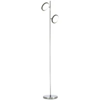 HOMCOM Ultra-Bright Floor Lamp with 180° Adjustable LED Lighting for Bedroom, Living Room Office, Tree Standing Lamp, 9.75" x 9.75" x 65"(m-1)