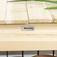 Outsunny Outdoor Potting Bench Wood Potting Table with Hidden Storage Box & Lower Shelf for Garden, Yard, Greenhouse(m-7)