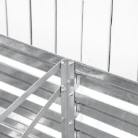 Outsunny Galvanized Raised Garden Bed, Steel Outdoor Planters with Reinforced Rods, 71" x 36" x 23", Silver(m-7)