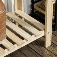 Outsunny Outdoor Potting Bench Wood Potting Table with Hidden Storage Box & Lower Shelf for Garden, Yard, Greenhouse(m-9)